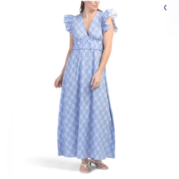 Sail to Sable Dresses & Skirts - SAIL TO SABLE
Flutter Sleeve Bow Printed Maxi Dress size M